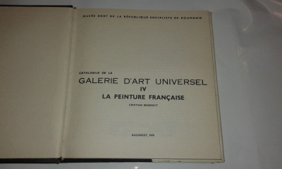 CRISTIAN B.- CATALOGUE DE LA GALERIE D&amp;#039;ART UNIVERSEL ~ LA PEINTURE FRANCAISE ~ foto