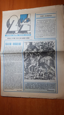 ziarul &amp;quot; 22 &amp;quot; 29 iunie 1990-articol despre mineriada foto