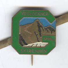 SKIRENNEN VII GLOCKNER - SCHI Concurs - Insigna veche 9 x 3.3 cm - SUPERBA