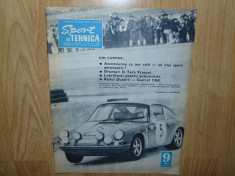 REVISTA SPORT SI TEHNICA NR:9 ANUL 1968 foto