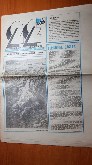 ziarul &quot; 22 &quot; 24 august 1990-art.&quot; ferindu-ne caciula &quot;