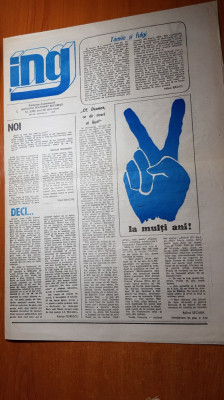 ziarul ING 29-30 decembrie 1989-publicatie studenteasca (articole revolutie ) foto