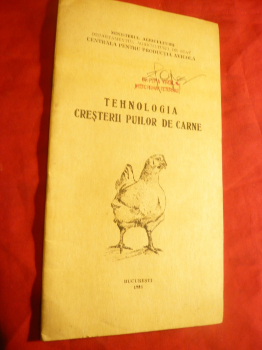 Minister Agriculturii -V.Ionescu - Tehnologia cresterii puilor de carne 1988