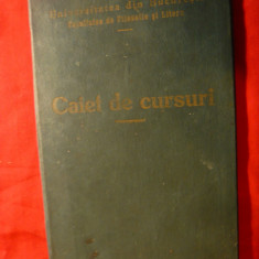 Carnet- Caiet de Cursuri- Univ. Bucuresti -Facultatea Filozofie si Litere 1930