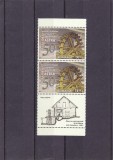 MOARA,MUZEUL ASTRA, 2 TIMBRE CU VIGNETA ,2013,MNH ROMANIA ., Arhitectura, Nestampilat