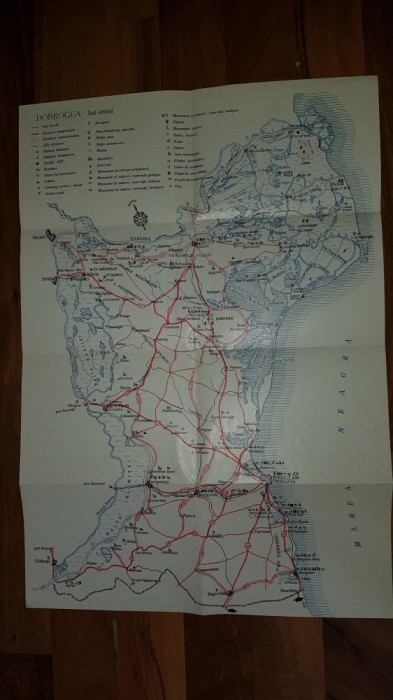 harta turistica a dobrogei din anii &#039;70