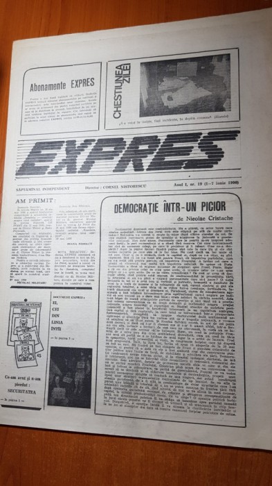 ziarul expres 1-7 iunie 1990