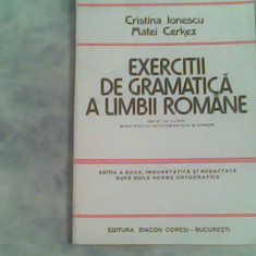 Exercitii de gramatica a limbii romane-Cristina Ionescu,Matei Cerkez