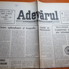 ziarul adevarul 30 martie 1990-interviu cu fratele lui causescu