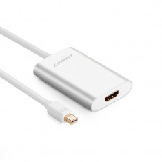 Adaptor Mini DisplayPort, Thunderbolt la HDMI, Suporta 4K si 2K, Alb-Argintiu foto