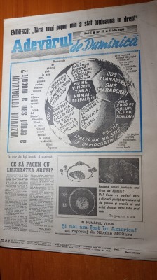 ziarul adevarul de duminica 8 iulie 1990-articole despre mondialul din italia foto
