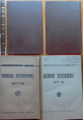 Colectiv , Rasboiul neatarnarei , 1927 , editia 1 cu autograful prof. Radu Petre foto