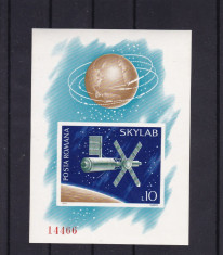 ROMANIA 1974 LP 868 SKYLAB COLITA NEDANTELATA MNH foto