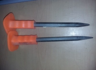 Dalta otel cu manson protectie pentru mana,scula tip SPIT otel,Transport GRATUIT foto