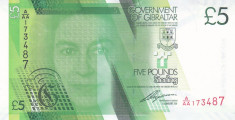 Bancnota Gibraltar 5 Pounds 2011 - P35 UNC foto