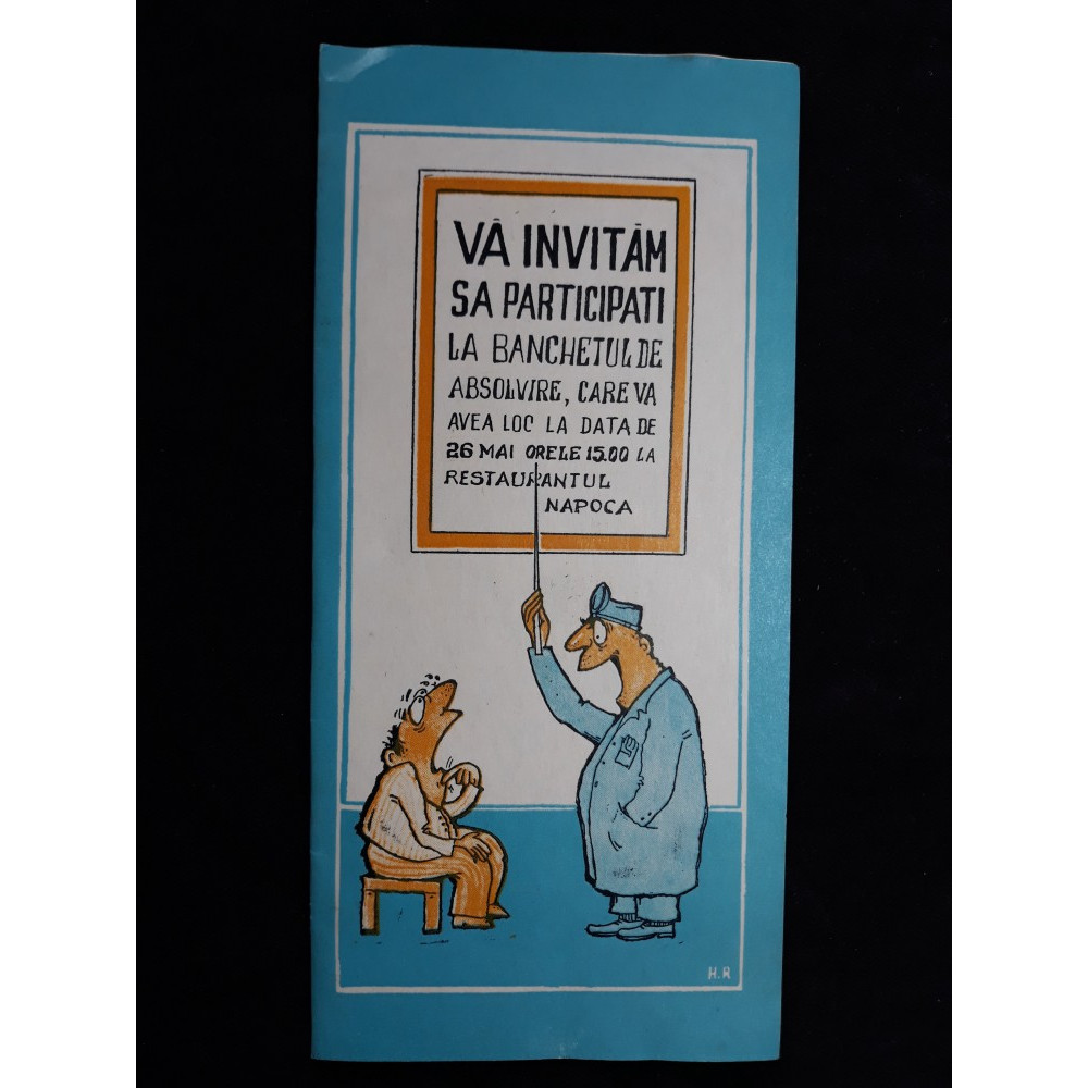 Invitatie La Banchetul De Absolvire A Promotiei 1985 Imf Medicina