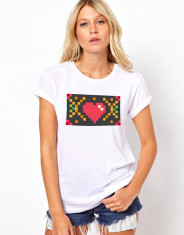 Tricou dama Pixel Love foto