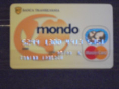 CARD BANCAR MONDO, MASTER CARD - BANCA TRANSILVANIA . foto