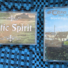 OFERTA 2 CASETE AUDIO! IRISH MUSIC + CELTIC SPIRIT MUSIC - STARE FOARTE BUNA!!!