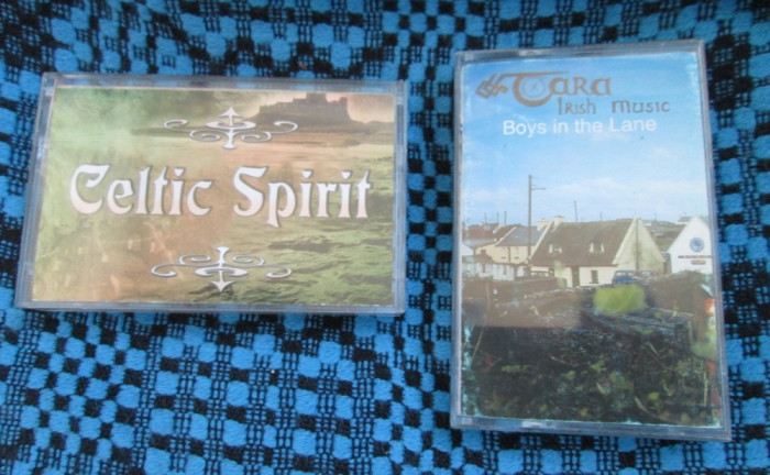 OFERTA 2 CASETE AUDIO! IRISH MUSIC + CELTIC SPIRIT MUSIC - STARE FOARTE BUNA!!!