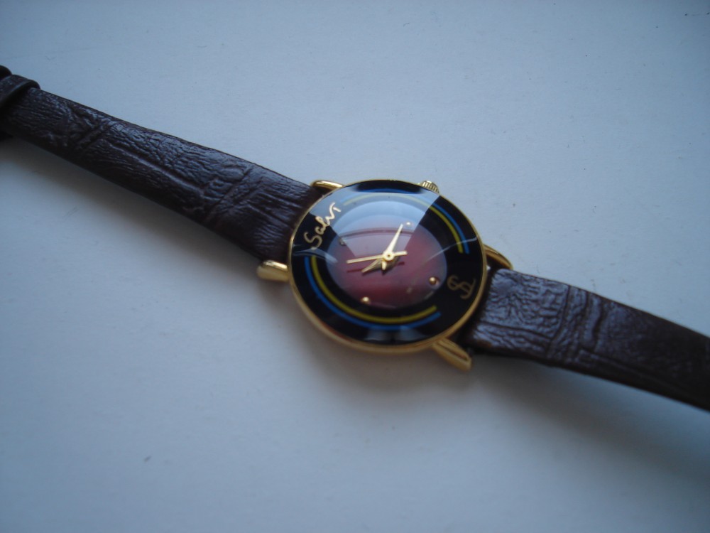 Ceas dama Salvi 18K gold plated, aproape impecabil, quartz, Analog