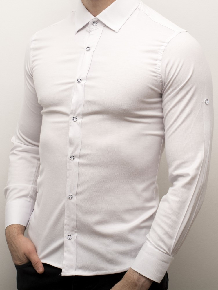 Camasa alba barbat - camasa slim fit camasa alba LICHIDARE STOC cod 159,  XL, Maneca lunga | Okazii.ro