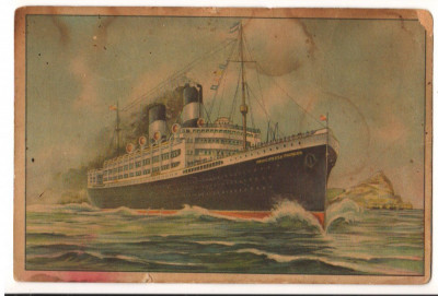 CPI B 10104 CARTE POSTALA - NAVIGAZIONE ITALIANA BUCURESTI &amp;quot;P.SS MAFALDA&amp;quot; VAPOR foto