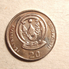 RWANDA 20 FRANCI 2009 UNC