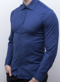 Camasa albastra barbat - camasa slim fit camasa barbat camasa eleganta cod 162