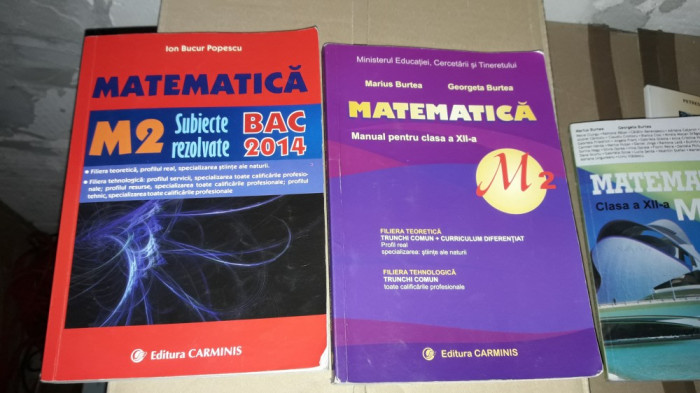 MATEMATICA M2 , CLASA A XII - TEORETICA ,TEHNOLOGICA - MARIUS BURTEA