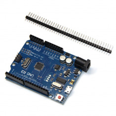 Placa Dezvoltare Arduino Uno Compatibil ATMEGA328P CH340G cu micro USB si pini foto