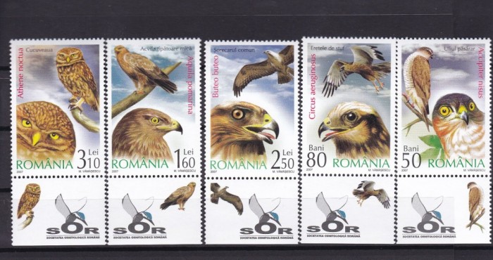 ROMANIA 2007 LP 1760 a PASARI DE PRADA CU TABS SERIE MNH ROMANIA 2007 LP 1760 a PASARI DE PRADA CU TABS SERIE MNH