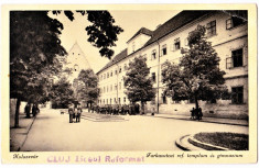 Cluj colegiul si biserica reformata ,Kolozsvar Reformatus templom es kollegium foto