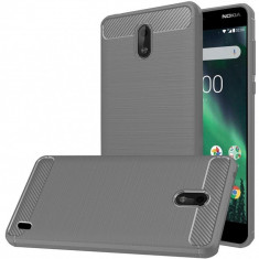 Husa Nokia 2 TPU Carbon Fibre Brushed foto