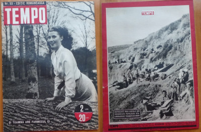 Revista de razboi italiana Tempo , in limba romana , nr. 33 , 1942 foto