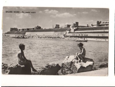 CPI B 10124 CARTE POSTALA - EFORIE NORD. PE MALUL MARII, RPR foto