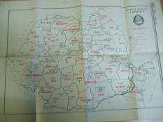 Romania harta administrativa 17 februarie 1968 Scanteia foto