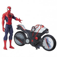 Jucarie Hasbro Spider-Man Titan Hero Series Spider Man With Spider Cycle foto