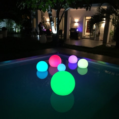 Sfera led luminoasa multicolora autonoma 60 cm foto