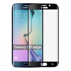 Folie protectie IMPORTGSM pentru Samsung Galaxy S6 Edge Plus (G928), Tempered Glass, Full Cover, 3D, Margini curbate, Neagra foto
