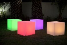 Cub led luminos multicolor 40 cm foto
