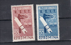 ROMANIA 1957 LP 431 AL 2- LEA CONGRES ASIT SERIE MNH foto