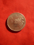 Moneda 5 Peso 1980 Mexic , metal alb , d= 2,5 cm, America de Nord