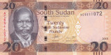 Bancnota Sudanul de Sud 20 Pounds 2015 - P13a UNC