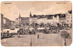 Cluj piata veche,actuala Mihai Viteazul prin 1910 Kolozsvar Szecsenyi-ter foto