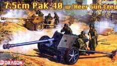 + Kit tun si figurine 1/35 - Dragon 6249 - 7.5cm PAK 40 w/Heer Gun Crew + foto