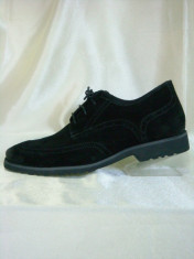 Pantofi barbati, din piele naturala, marca Caprice, culoare negru, marimea 45 foto