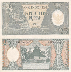 INDONEZIA 25 rupiah 1964 UNC!!! foto