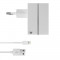 Incarcator Priza &amp;amp; cablu Apple Lightning Just Wireless 2.4A, White