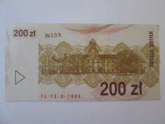Polonia voucher 200 Zloti/Zlotych 1990 foto